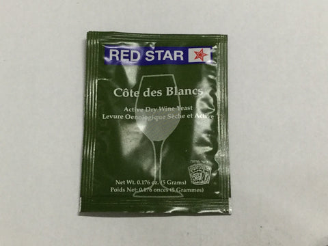 Red Star Premier Cote des Blanc Wine Yeast, 5 gm