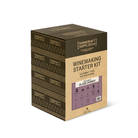 HandCraft Supplies Winemaking Starter Kit with Glass Carboy