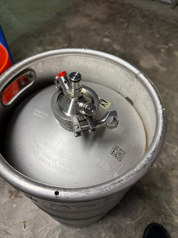 Ball Lock Tapping Head to 2 in Tri Clover (Commercial Keg Adapter)