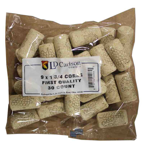 Corks, 9 X 1 3/4 Bag of 30